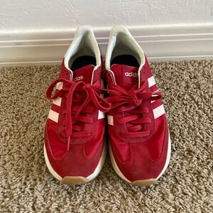 Adidas Crimson and White Athletic Shoes